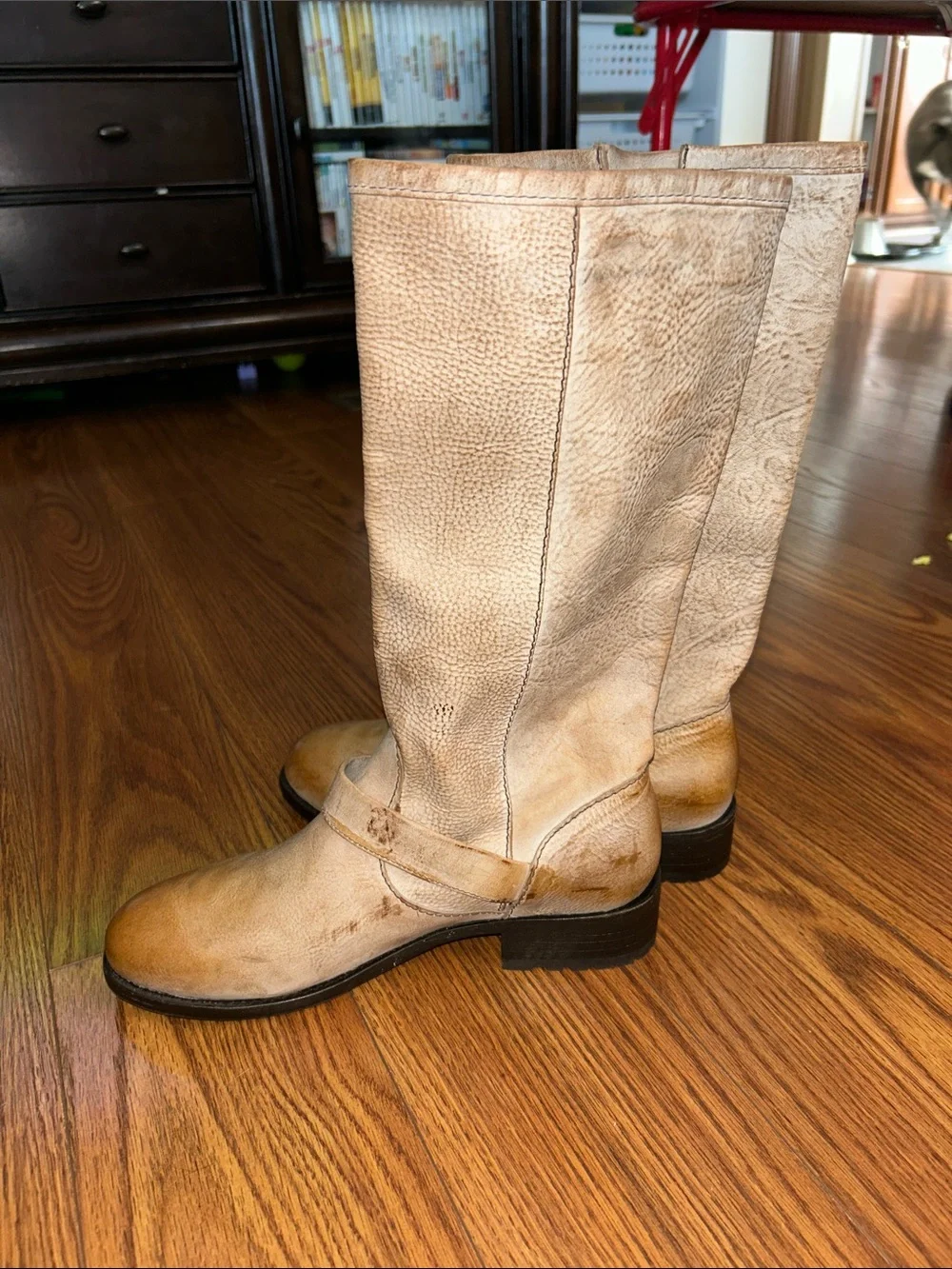 NWOT Ariat Barbury Western Riding Boots Womens 7B Brown Leather Knee High Buckle